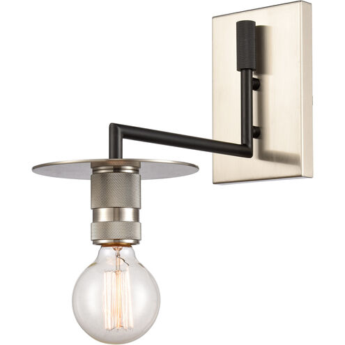 Restoration Aurora 1 Light 5.88 inch Brushed Satin Nickel Sconce Wall Light, Restoration