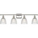 Ballston Castile LED 36 inch Polished Nickel Bath Vanity Light Wall Light in Clear Glass, Ballston