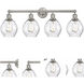 Edison Waverly 4 Light 33 inch Brushed Satin Nickel Bath Vanity Light Wall Light