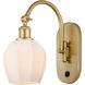 Ballston Norfolk LED 5.75 inch Satin Gold Sconce Wall Light in Matte White Glass