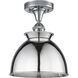 Adirondack 1 Light 8.5 inch Polished Chrome Semi-Flush Mount Ceiling Light