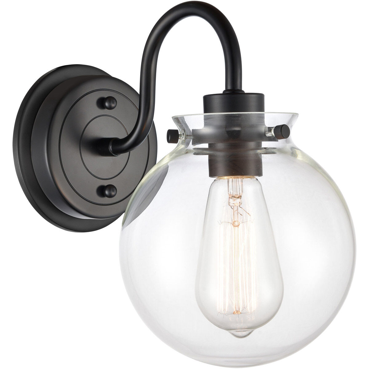 Olivia 1 Light 6.38 inch Matte Black Bath Vanity Light Wall Light