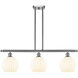 Ballston White Venetian 3 Light 36 inch Brushed Satin Nickel Stem Hung Island Light Ceiling Light