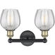 Norfolk 2 Light 14.75 inch Black Antique Brass Bath Vanity Light Wall Light in Clear