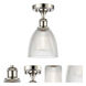 Ballston Castile 1 Light 6 inch Polished Nickel Semi-Flush Mount Ceiling Light in Clear Glass, Ballston