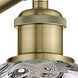 Ballston Athens Water Glass LED 6 inch Antique Brass Sconce Wall Light
