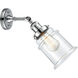 Franklin Restoration Canton 1 Light 7 inch Polished Chrome Sconce Wall Light in Clear Glass, Franklin Restoration