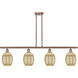 Ballston Preston Island Light Ceiling Light in Antique Copper, Mercury