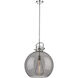 Downtown Urban Newton Sphere 1 Light 16 inch Polished Nickel Pendant Ceiling Light in Plated Smoke