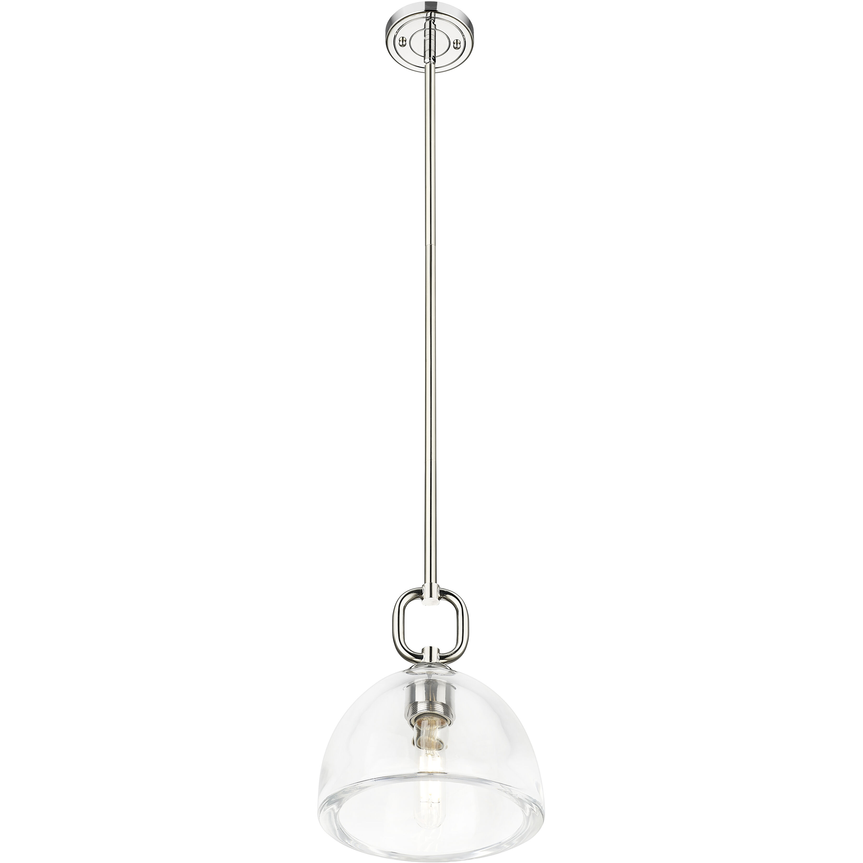 Downtown Urban Hudson 1 Light 8 inch Polished Nickel Mini Pendant Ceiling Light