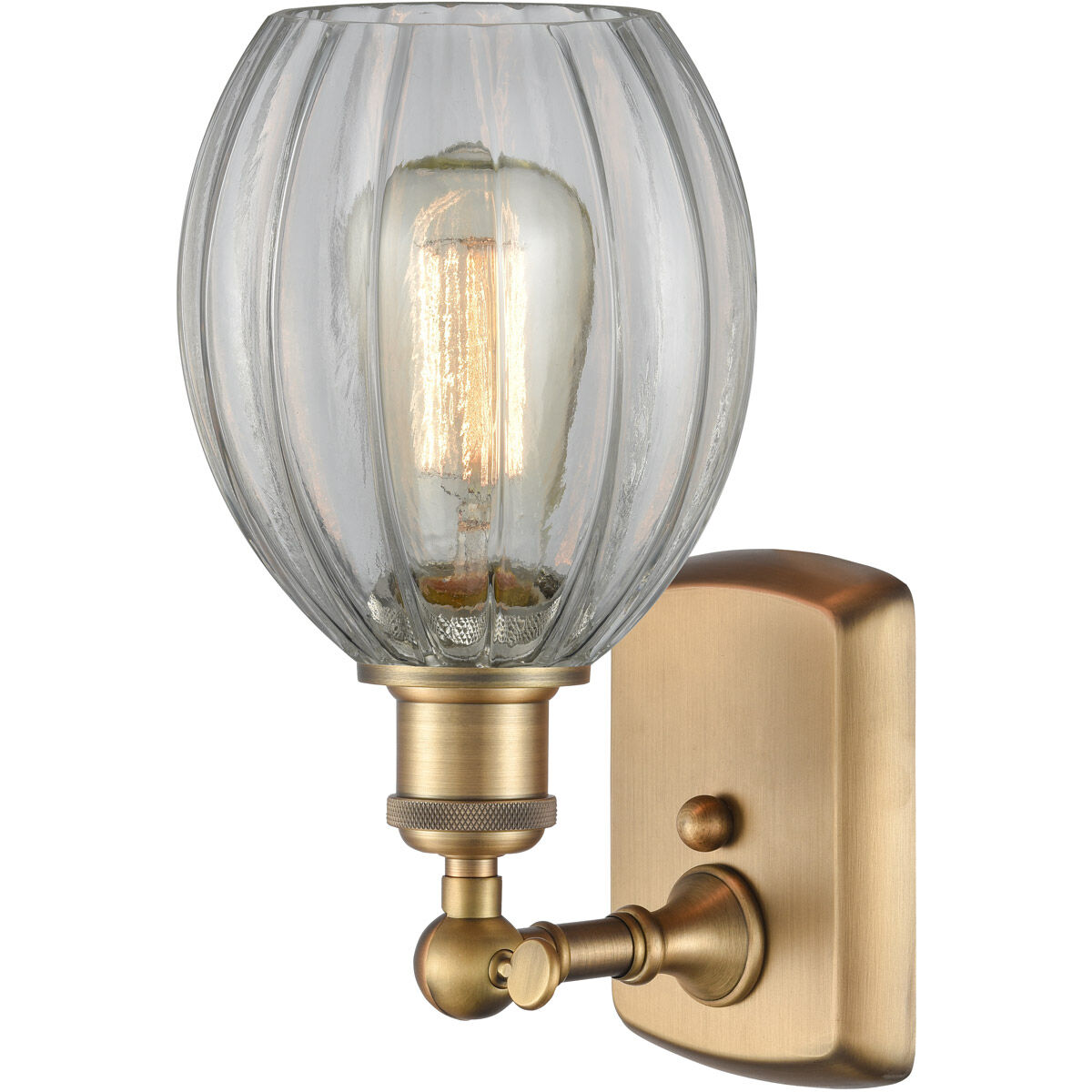 Ballston Eaton LED 6 inch Brushed Brass Sconce Wall Light, Ballston