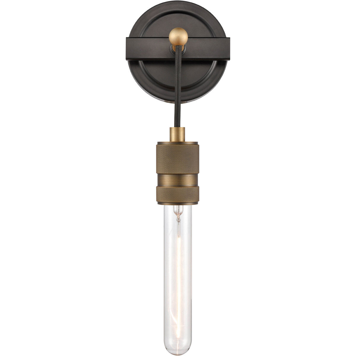 Restoration Ellis 1 Light 5 inch Black Antique Brass Sconce Wall Light