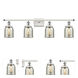 Ballston Urban Bell LED 36 inch White and Polished Chrome Bath Vanity Light Wall Light in Silver Plated Mercury Glass
