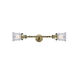 Franklin Restoration Small Canton LED 6 inch Antique Brass Bath Vanity Light Wall Light in Clear Glass, Franklin Restoration