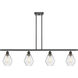 Ballston Cindyrella 4 Light 48 inch Oil Rubbed Bronze Island Light Ceiling Light in Incandescent, Seedy Glass
