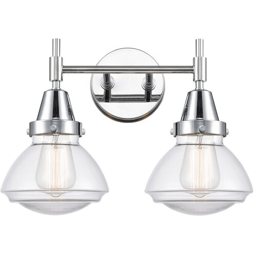 Caden 2 Light 16 inch Polished Chrome Bath Vanity Light Wall Light in Clear Glass
