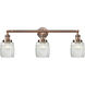 Franklin Restoration Colton 3 Light 32 inch Antique Copper Bath Vanity Light Wall Light, Franklin Restoration
