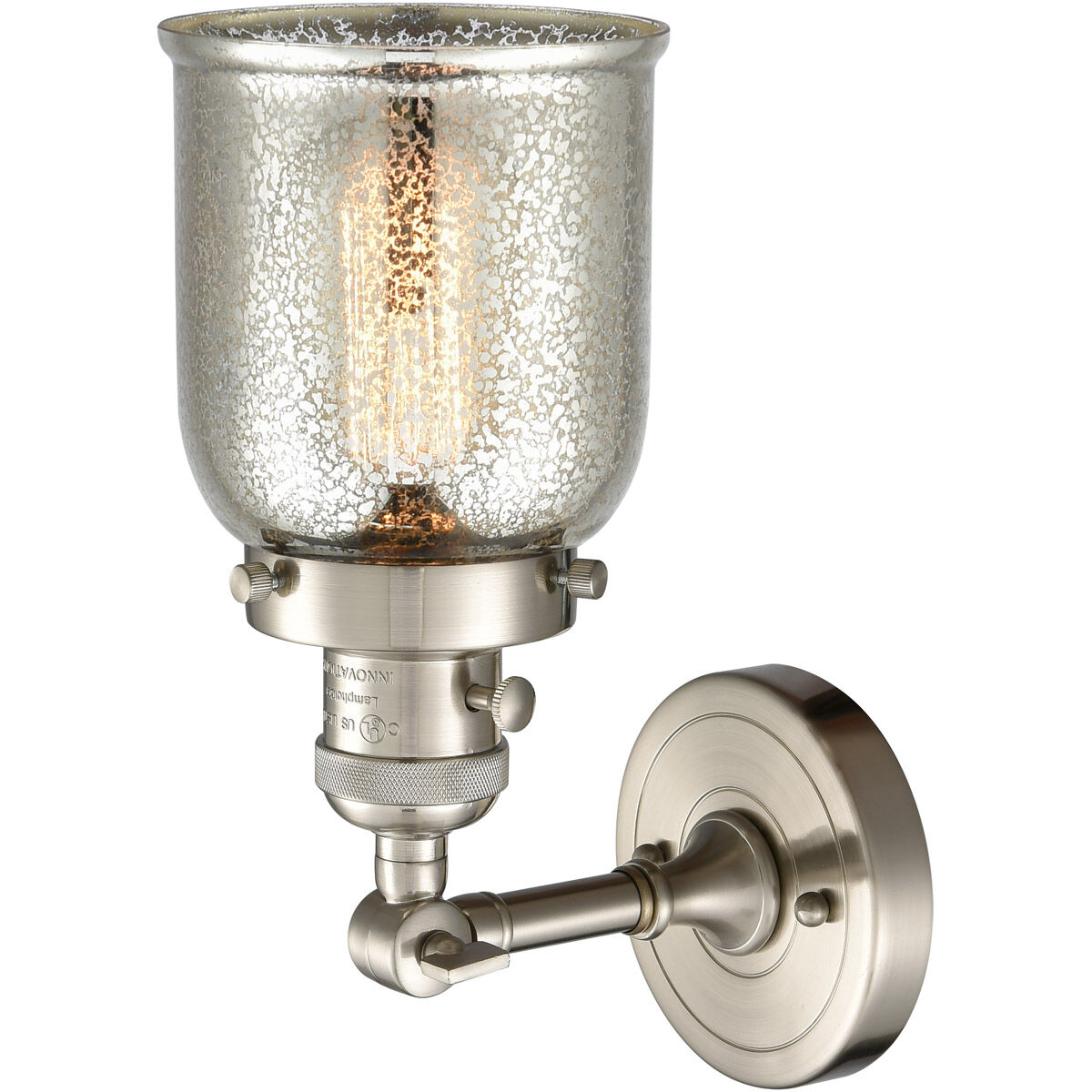 Franklin Restoration Small Bell LED 5 inch Brushed Satin Nickel Sconce Wall Light, Franklin Restoration