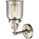 Franklin Restoration Small Bell LED 5 inch Brushed Satin Nickel Sconce Wall Light, Franklin Restoration