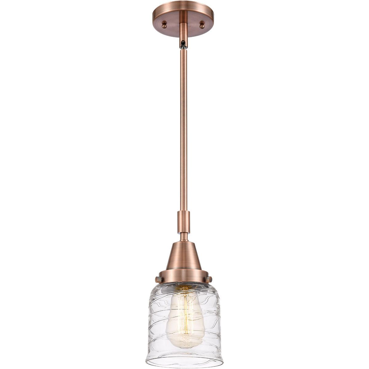 Franklin Restoration Bell LED 5 inch Antique Copper Mini Pendant Ceiling Light