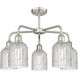 Ballston Bridal Veil 5 Light 23 inch Satin Nickel Stem Hung Chandelier Ceiling Light