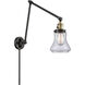 Bellmont 30 inch 3.50 watt Black Antique Brass Swing Arm Wall Light, Franklin Restoration