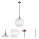 Ballston Athens Water Glass 1 Light 12 inch Antique Copper Mini Pendant Ceiling Light