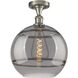 Edison Rochester 1 Light 12 inch Brushed Satin Nickel Semi-Flush Mount Ceiling Light