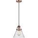 Franklin Restoration Cone LED 8 inch Antique Copper Mini Pendant Ceiling Light