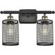 Nestbrook 2 Light 16 inch Black Antique Brass and Matte Black Bath Vanity Light Wall Light