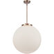 Franklin Restoration Beacon 1 Light 18 inch Antique Copper Pendant Ceiling Light in Incandescent, Matte White