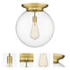 Beacon 1 Light 15.75 inch Satin Gold Flush Mount Ceiling Light