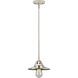 Nouveau 2 Railroad LED 8 inch Polished Nickel Mini Pendant Ceiling Light