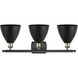 Ballston Dome 3 Light 28 inch Black Antique Brass Bath Vanity Light Wall Light