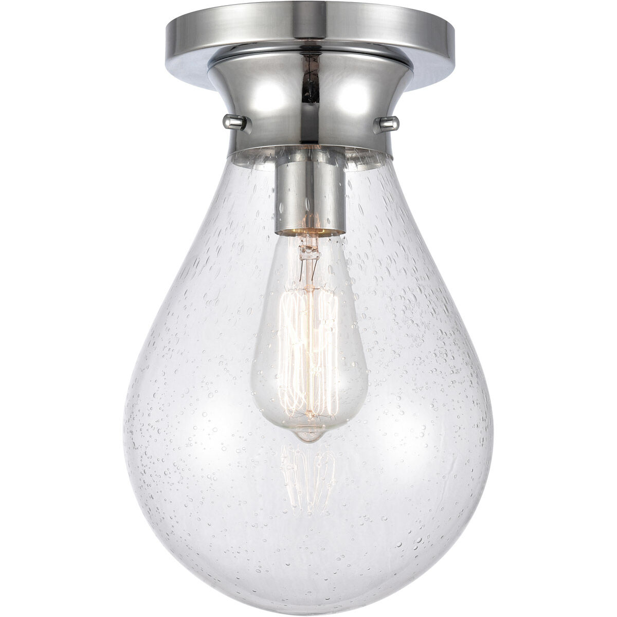 Genesis 1 Light 7.88 inch Polished Chrome Flush Mount Ceiling Light