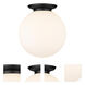 Beacon 1 Light 17.75 inch Matte Black Flush Mount Ceiling Light
