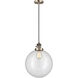 Franklin Restoration Beacon 1 Light 12 inch Antique Brass Mini Pendant Ceiling Light
