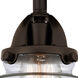 Nouveau 2 Small Canton LED 5.25 inch Oil Rubbed Bronze Sconce Wall Light in Clear Glass