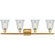 Ballston Hanover LED 36 inch Satin Gold Bath Vanity Light Wall Light in Fishnet Glass, Ballston