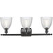 Ballston Castile LED 26 inch Oil Rubbed Bronze Bath Vanity Light Wall Light in Clear Glass, Ballston