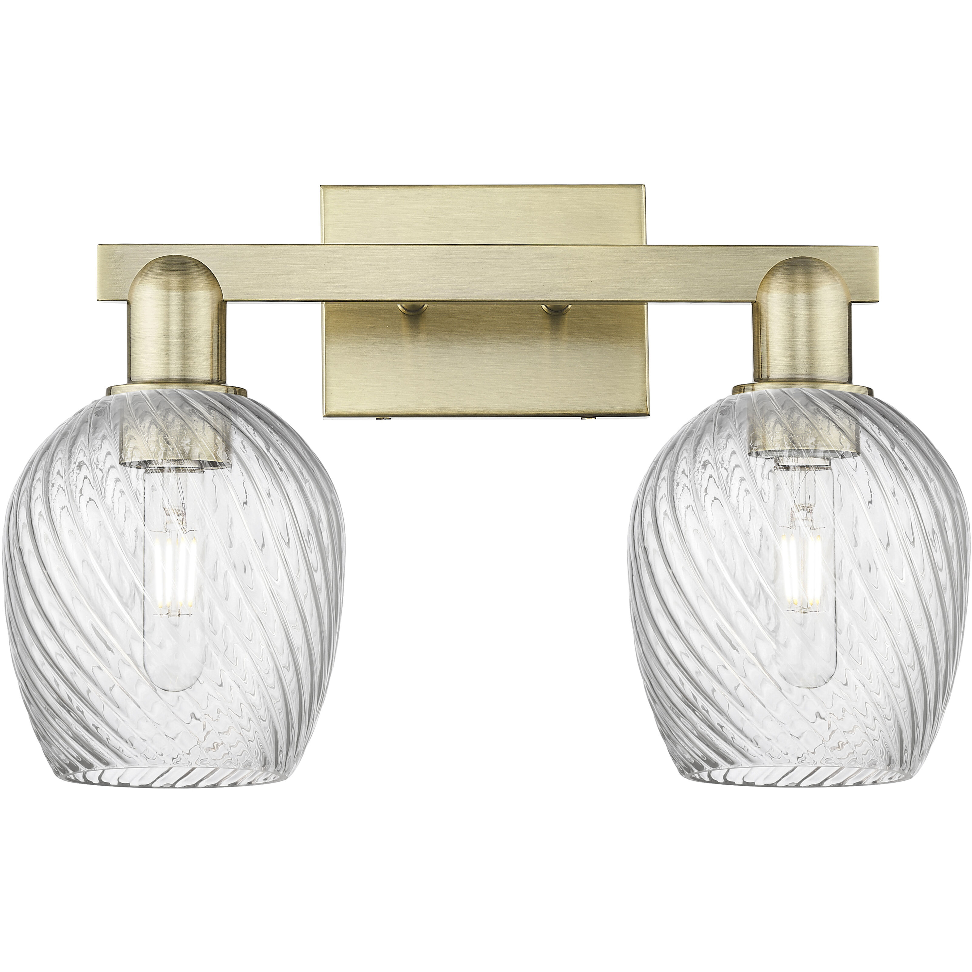 Arcadia Salina 2 Light 16.75 inch Antique Brass Bath Vanity Light Wall Light