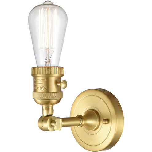Franklin Restoration Bare Bulb 1 Light 5 inch Satin Gold Sconce Wall Light