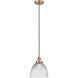 Edison Seneca Falls LED 10 inch Antique Copper Mini Pendant Ceiling Light