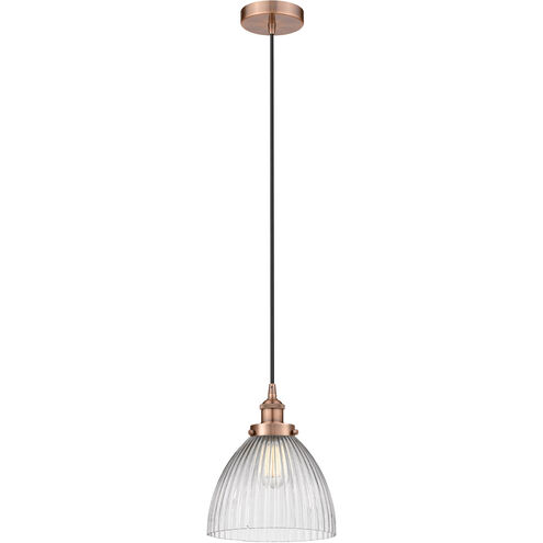 Edison Seneca Falls LED 10 inch Antique Copper Mini Pendant Ceiling Light