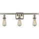 Ballston Bare Bulb 3 Light 26 inch Brushed Satin Nickel Bath Vanity Light Wall Light, Ballston