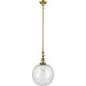 Franklin Restoration Beacon LED 12 inch Brushed Brass Mini Pendant Ceiling Light in Seedy, Franklin Restoration