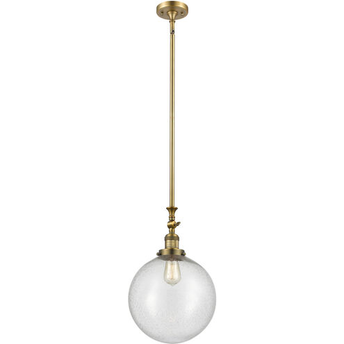 Franklin Restoration Beacon LED 12 inch Brushed Brass Mini Pendant Ceiling Light in Seedy, Franklin Restoration