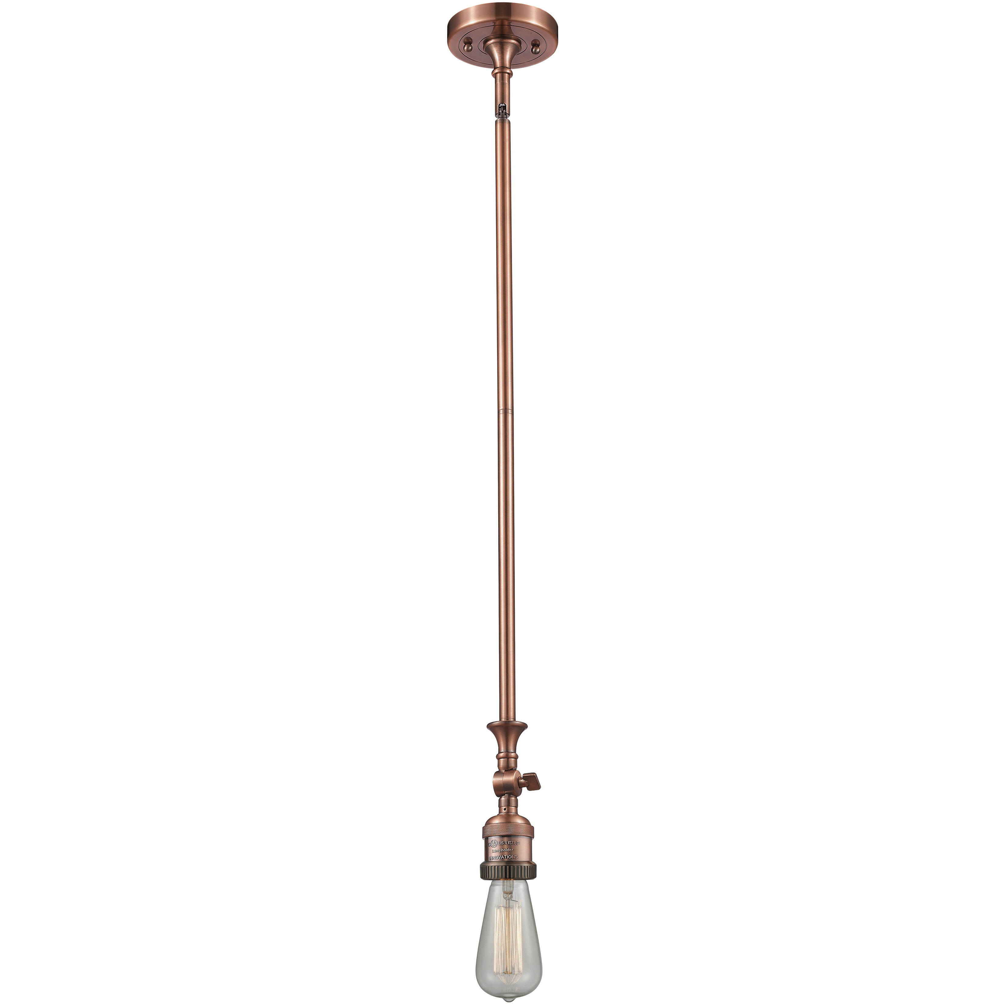 Franklin Restoration Fulton 1 Light 7 inch Antique Copper Mini Pendant Ceiling Light in Incandescent, Clear, Franklin Restoration