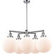 Franklin Restoration X-Large Beacon 6 Light 33 inch Polished Chrome Chandelier Ceiling Light in Incandescent, Matte White Glass, Franklin Restoration