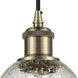 Ballston Caledonia 1 Light 5 inch Antique Brass Mini Pendant Ceiling Light in Incandescent, Mica Glass, Ballston